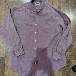 Vintage 90s Lee Dungaree can’t bust em shirt medium maroon and white